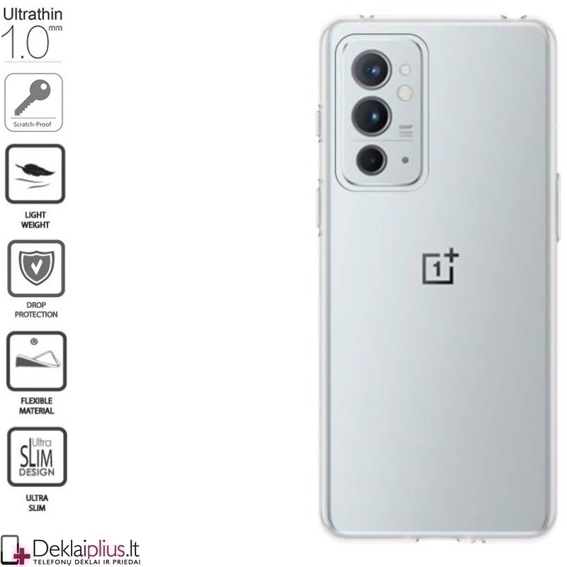 Silikoninis plonas dėklas 1.0 mm storio - permatomas (telefonui (Oneplus 9RT 5G) Silikoninis plonas dėklas 1.0 mm storio - permatomas (telefonui (Oneplus 9RT 5G)